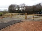 Same job - had to fence off area around existing workshop and hard standing area